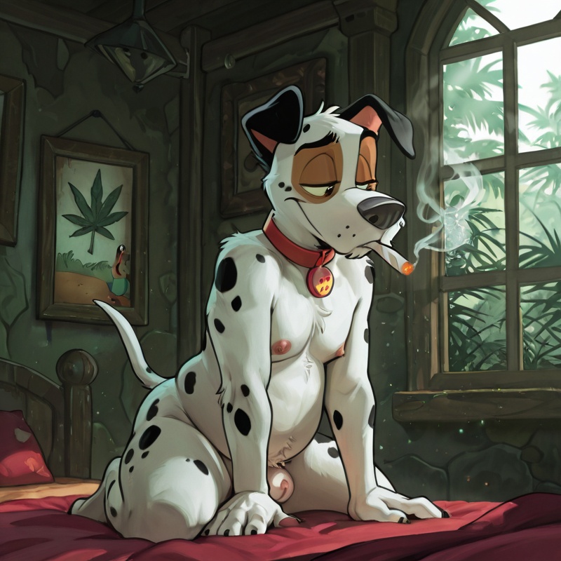 Courage the Cowardly Dog, Stoned and Nude