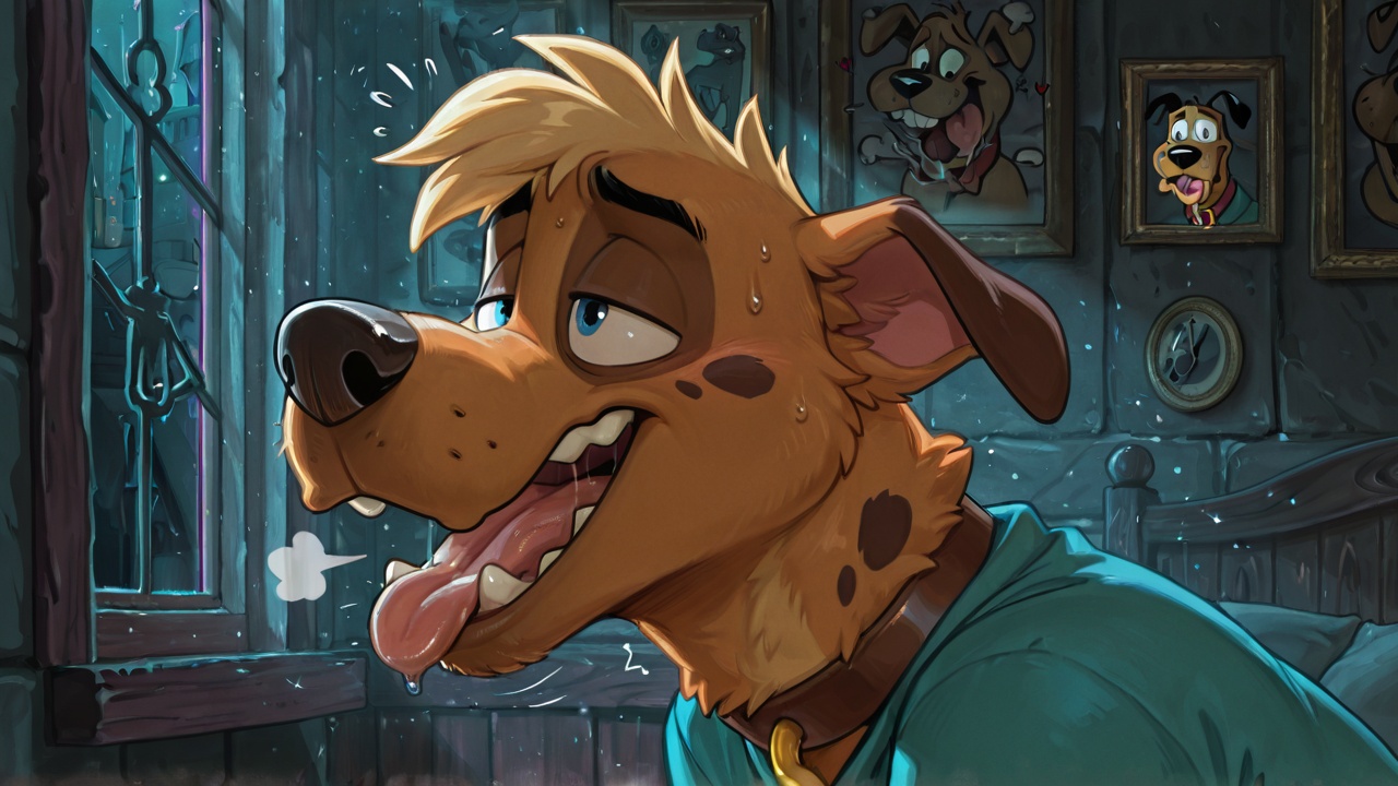 Anthro Courage the Cowardly Dog Fox Male