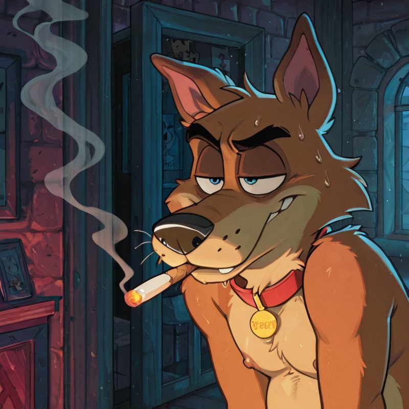 Seductive Male Anthro Canine