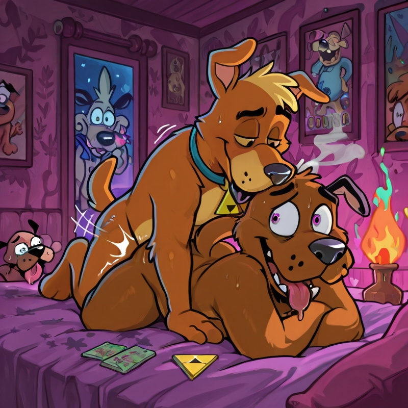 Courage the Cowardly Dog Smoking Marijuana with Friends