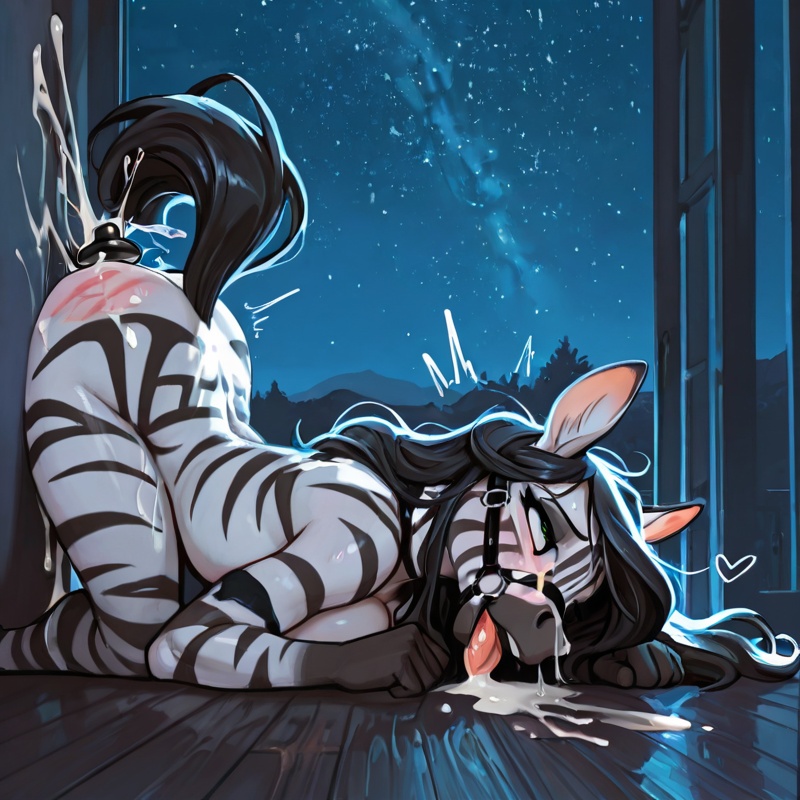 Zebra Woman in Ecstatic Repose