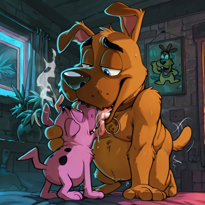 Stoned Courage the Cowardly Dog Smoking_marijuana