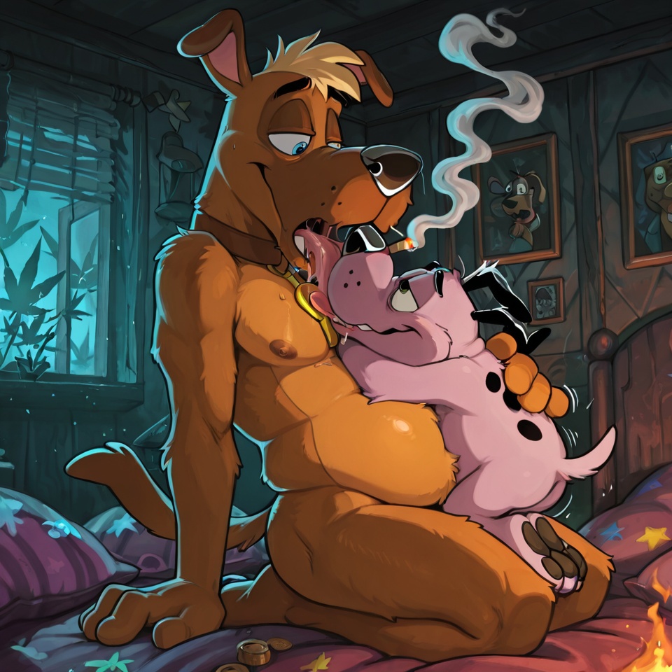 Courage the Cowardly Dog: Seductive Nude Anthro Male