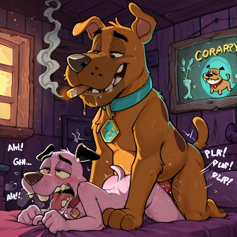 Courage the Cowardly Dog Stoned and Nude Saliva
