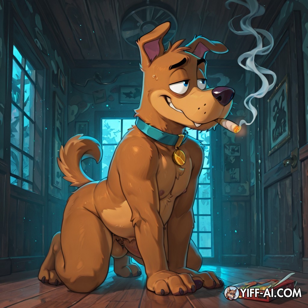 Scooby Doo and Courage the Cowardly Dog Anthro Duo