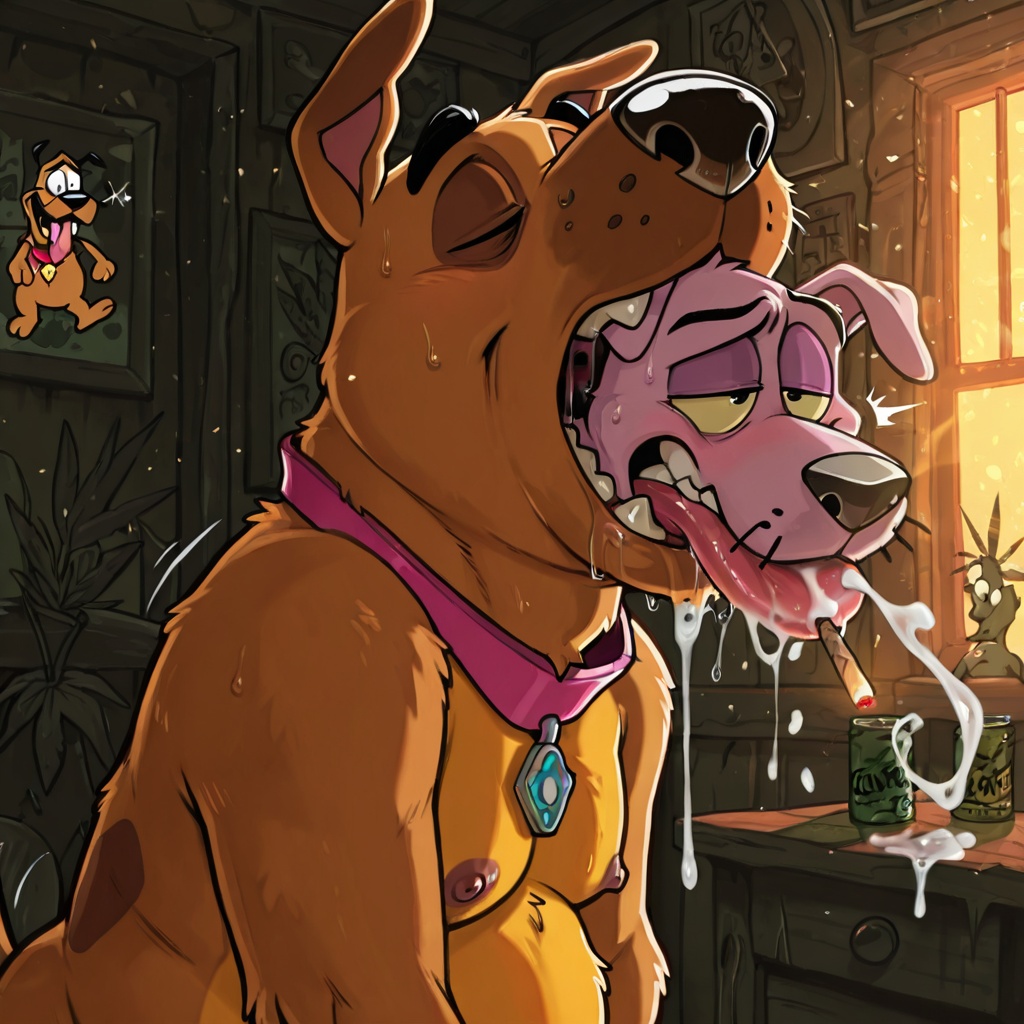 Courage the Cowardly Dog Stoned Anthro Scene