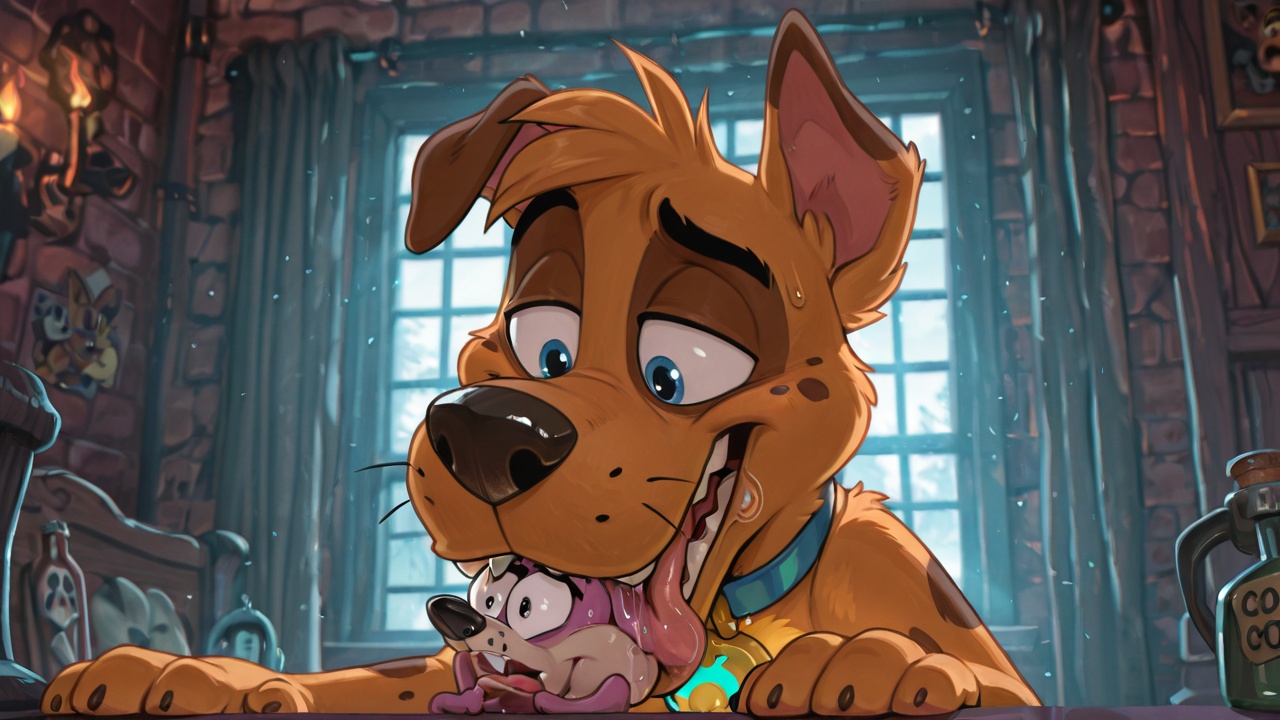 Courage the Cowardly Dog Swallowed by Scooby Doo