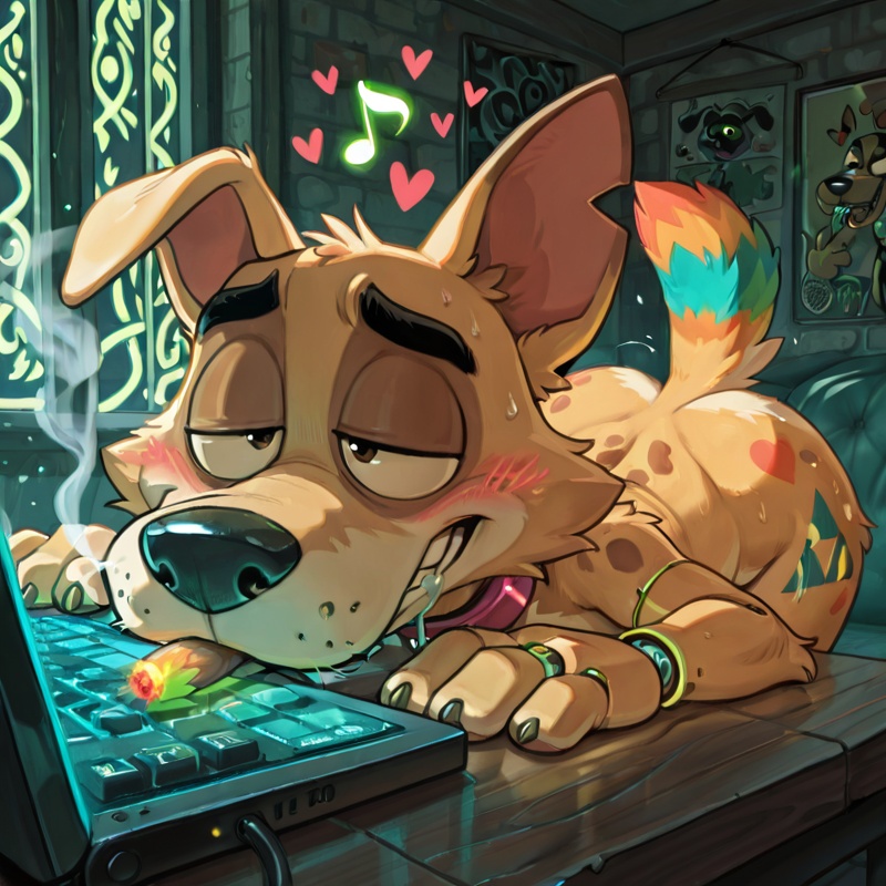 Courage the Cowardly Dog as Hypnotic Stoner Fox