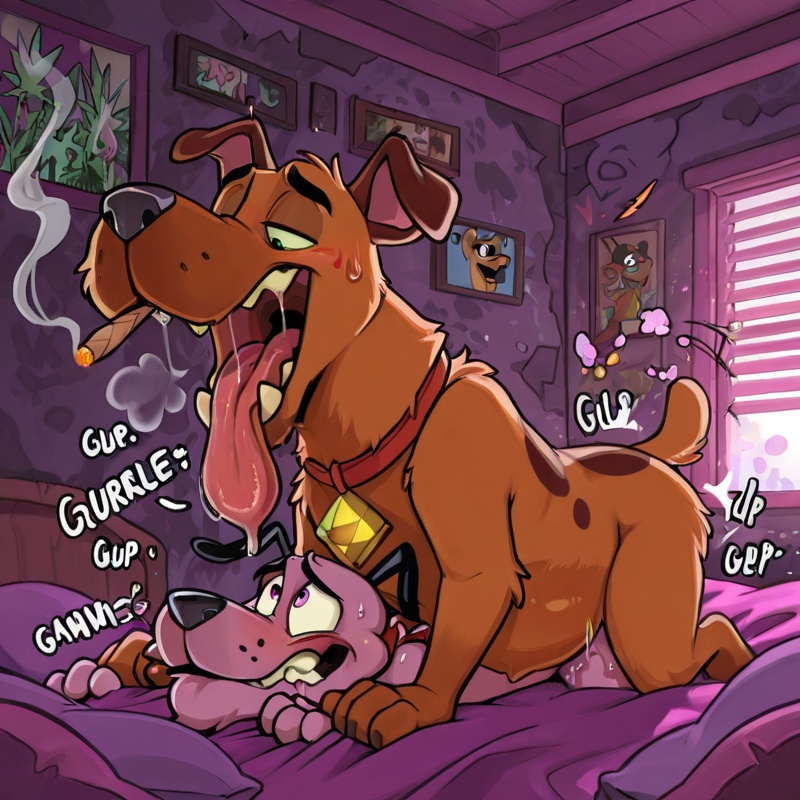 Courage the Cowardly Dog and Scooby Doo Stoned