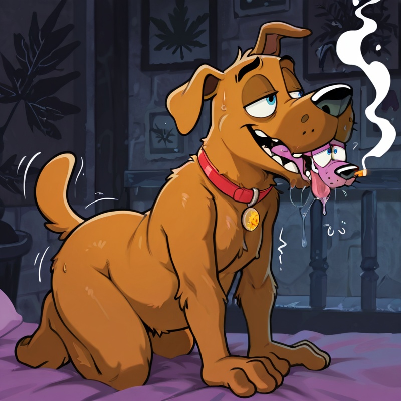 Courage the Cowardly Dog as a Seductive Stoner Canine