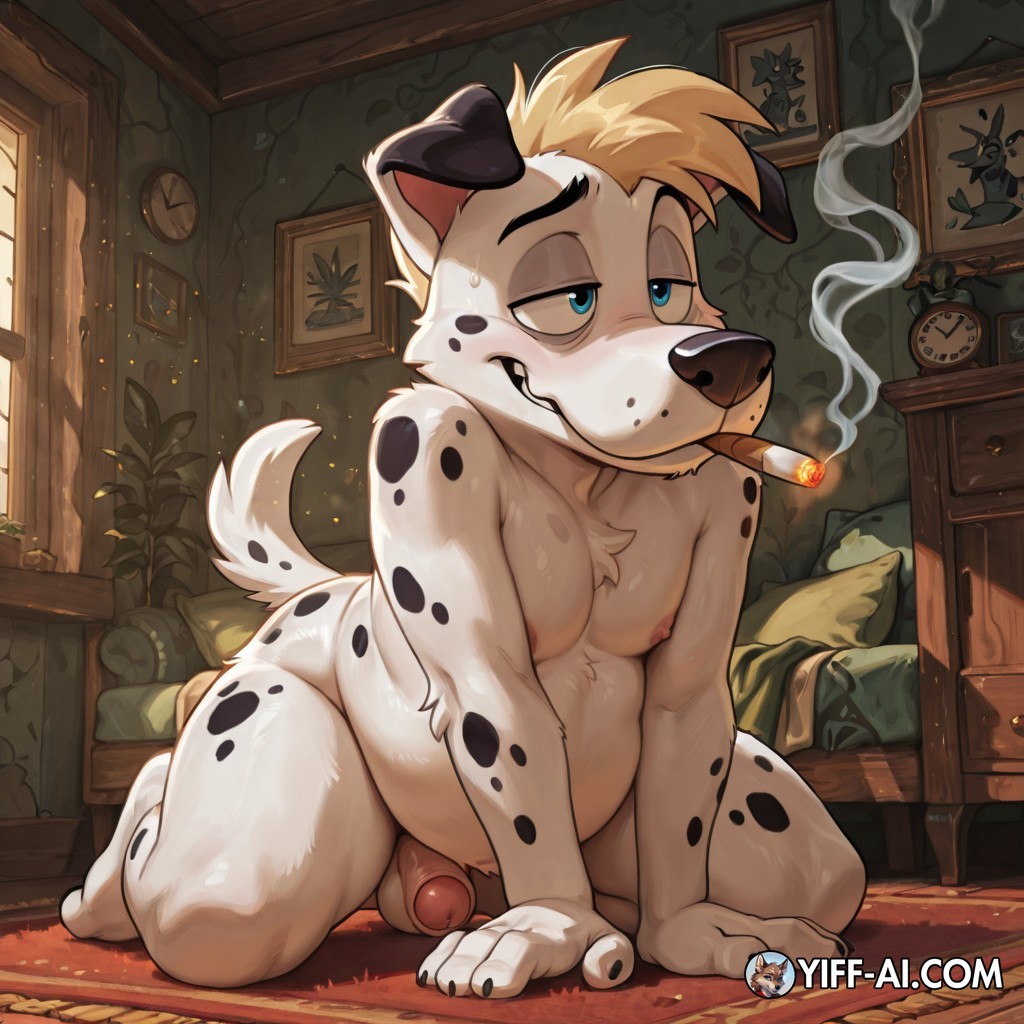 Courage the Cowardly Dog: Nude Marijuana Smoking Moment