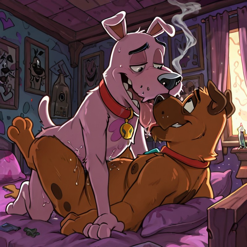 Courage the Cowardly Dog Intimate Stoner Scene Sexy Gay Male Nude Anthro Toony