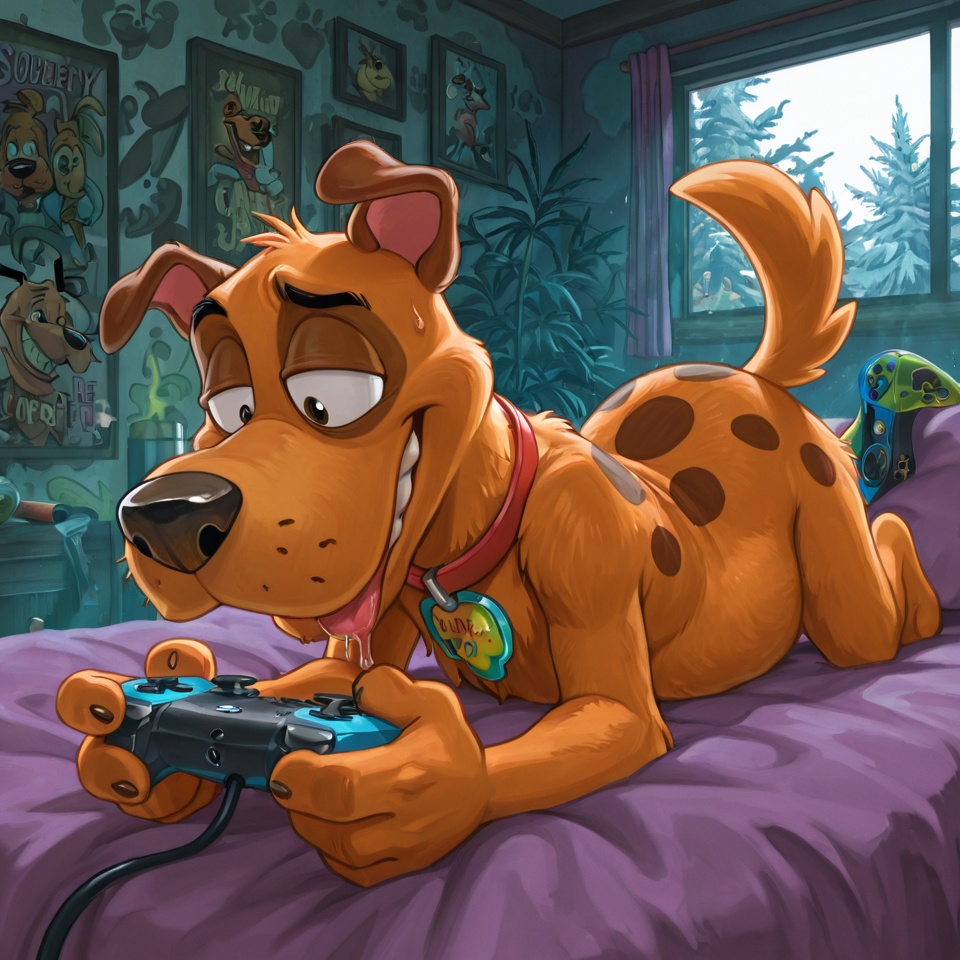 Courage the Cowardly Dog Playing Video Games