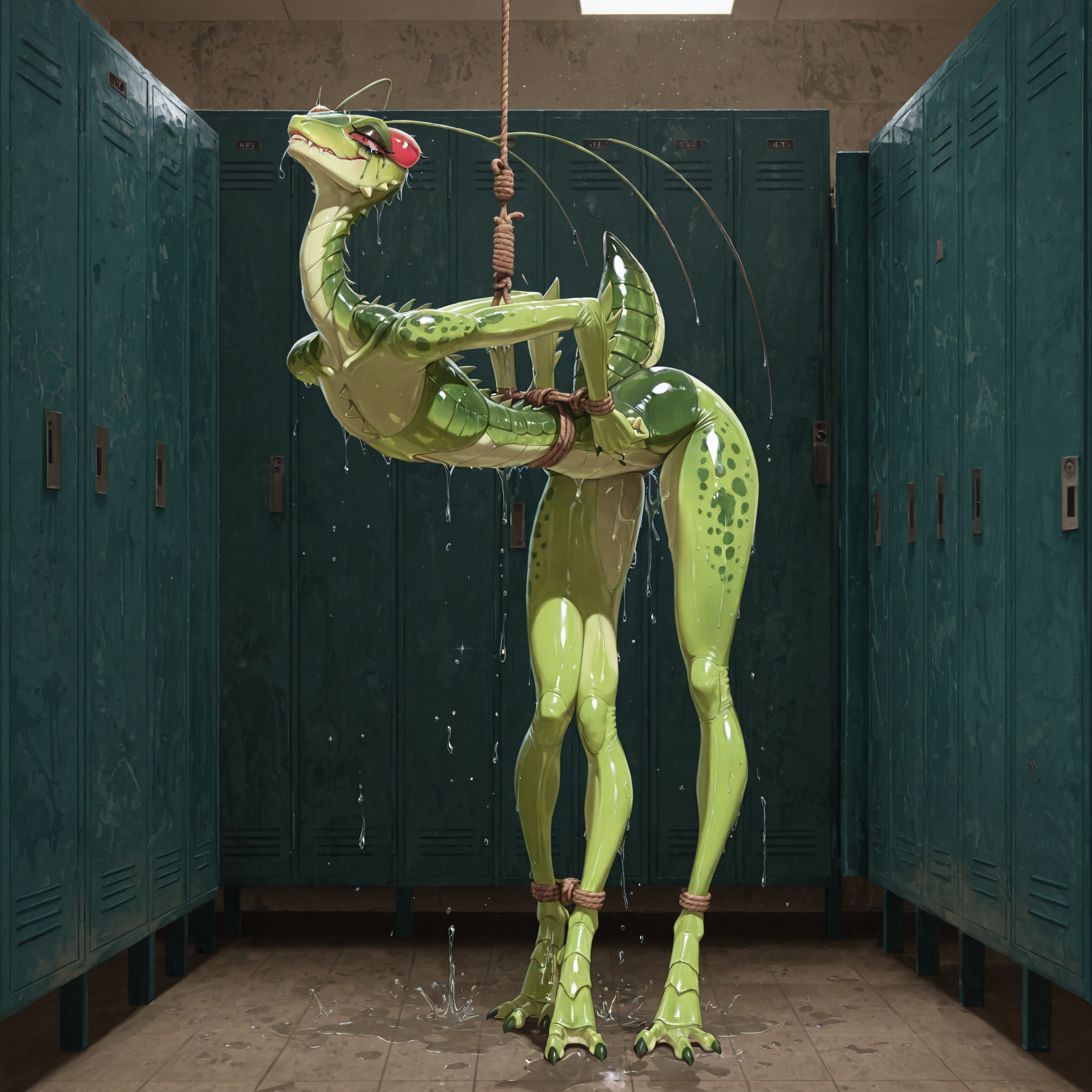 Feral Mantis Raptor Hybrid in Distress
