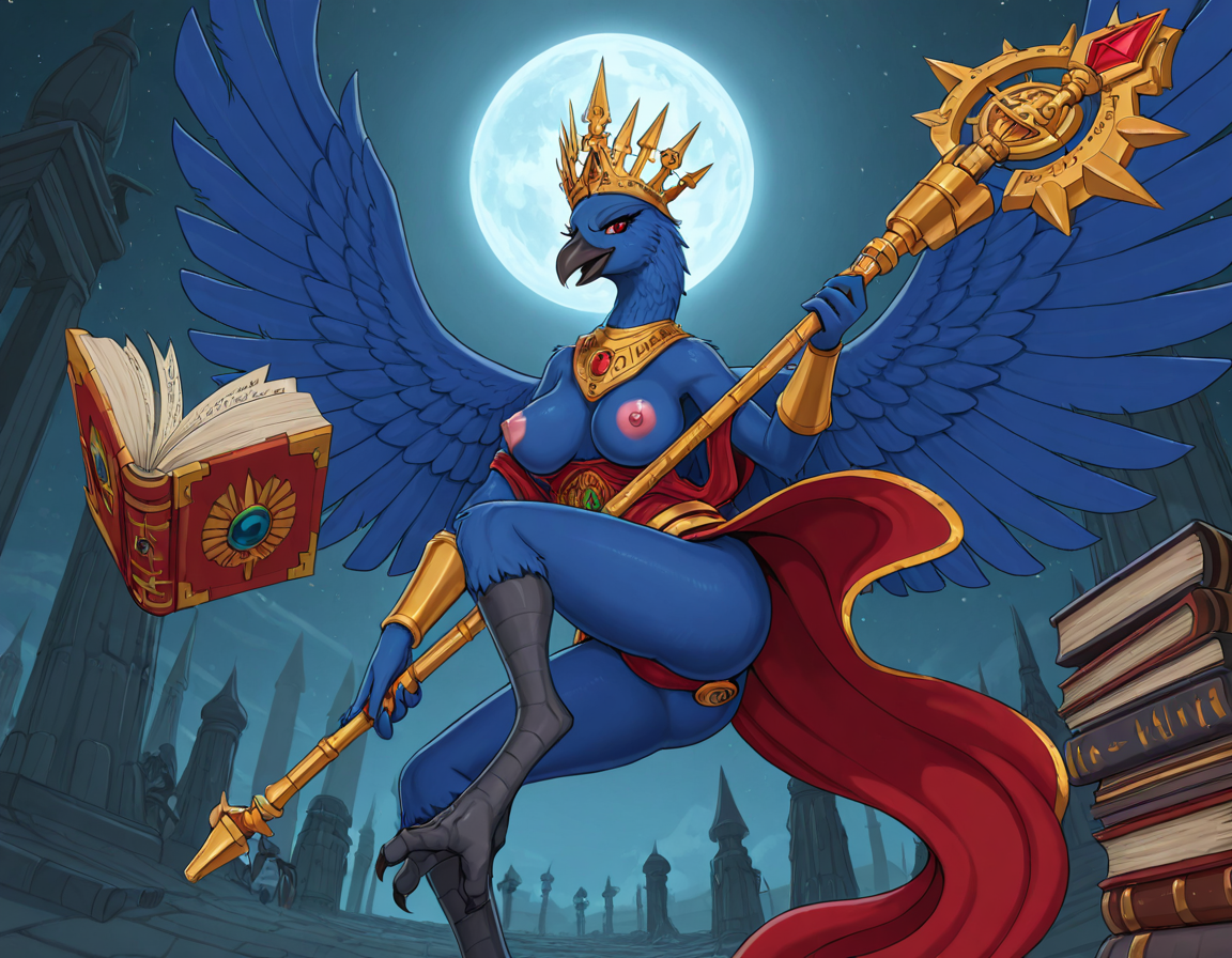 Mystical Avian Lord in Labyrinth
