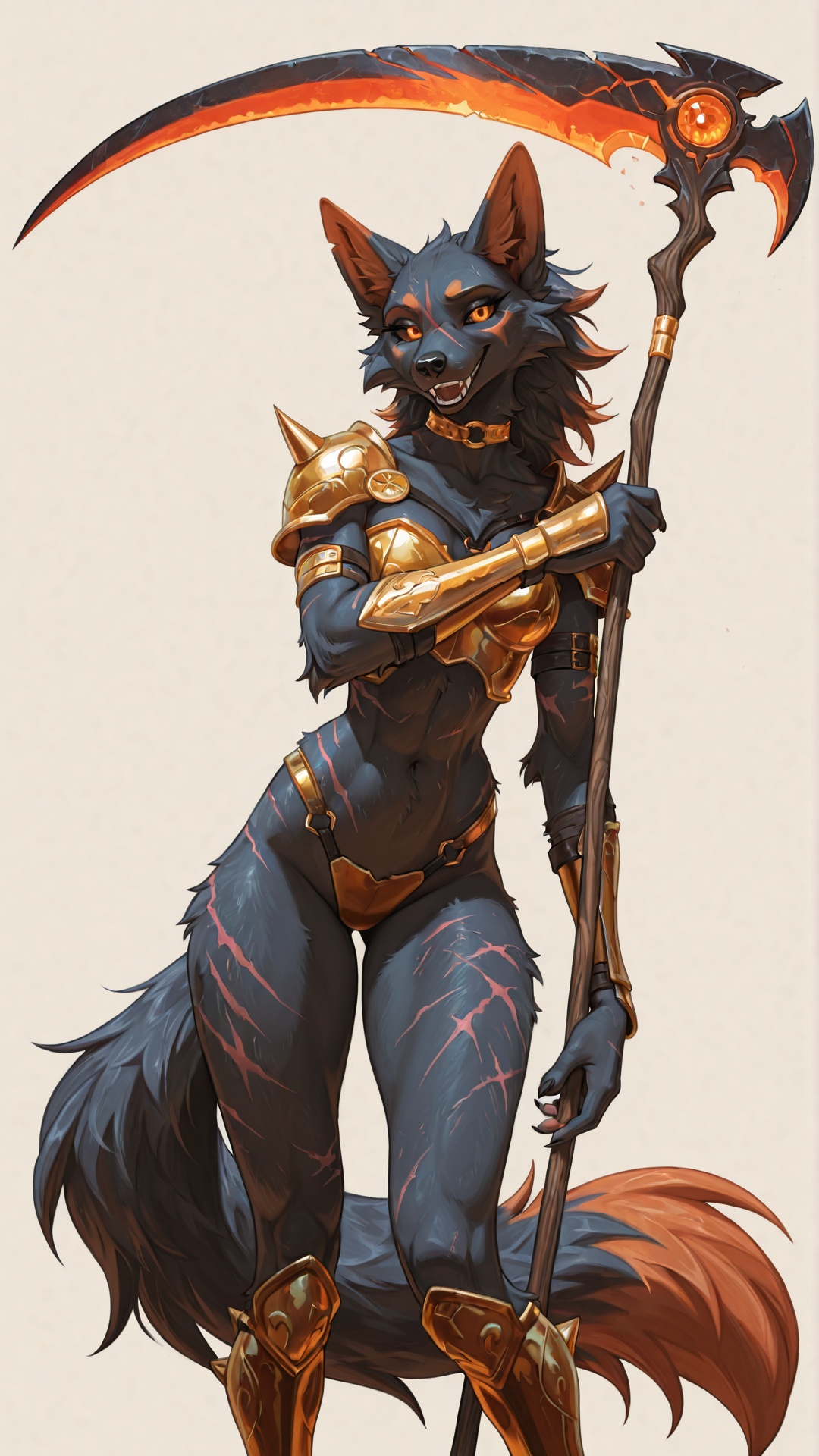 Undead Maned Wolf Warrior in Battle Stance