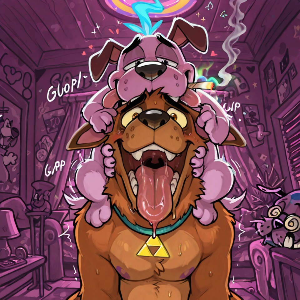 Courage the Cowardly Dog Stoned and Romantic Slightly_chubby