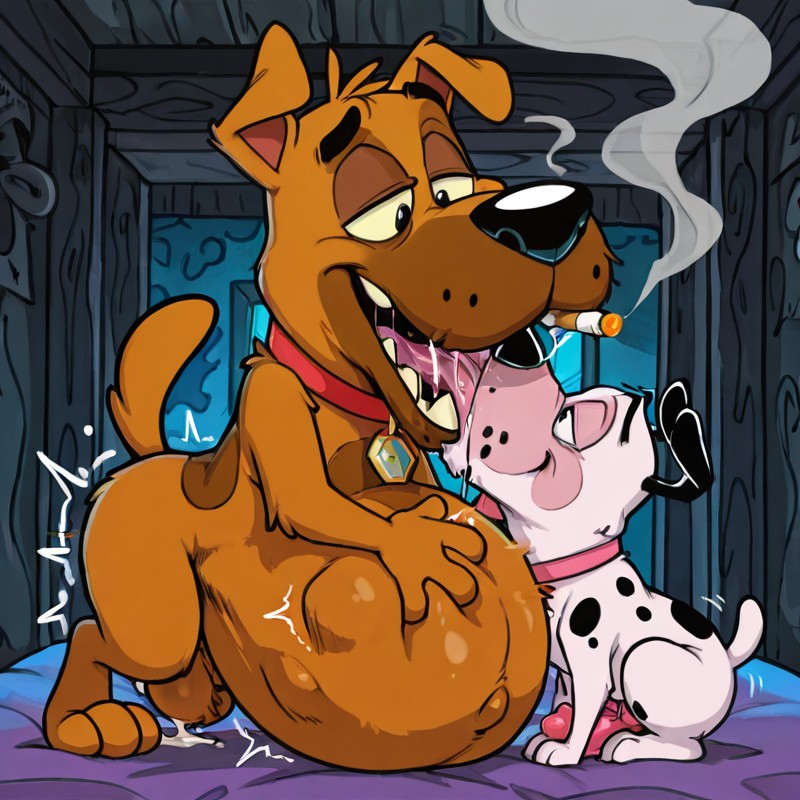 Courage the Cowardly Dog Engulfed by Predators