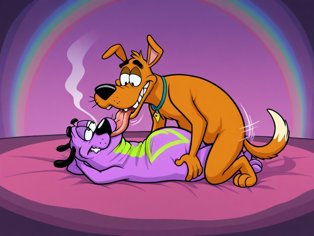 Courage the Cowardly Dog in Romantic Stoner Scene