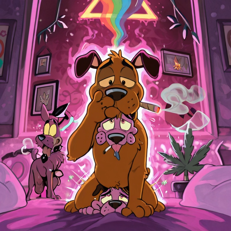 Courage the Cowardly Dog Stoned with Scooby Doo