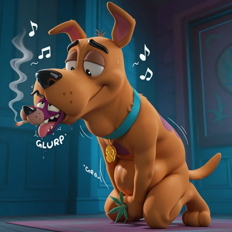 Courage the Cowardly Dog Engulfing Scooby Doo