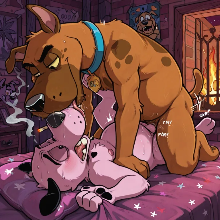 Courage the Cowardly Dog: Stoned and Smoking Marijuana Male
