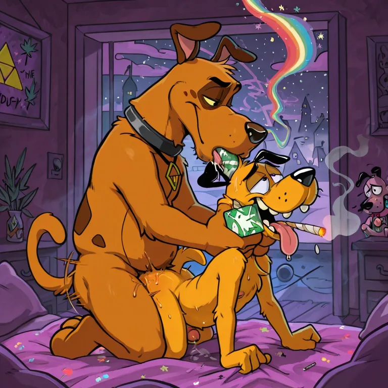 Courage the Cowardly Dog in Romantic Stoner Scene