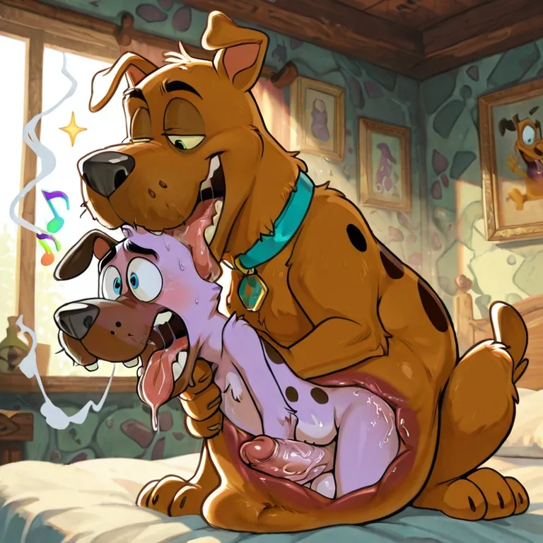 Courage the Cowardly Dog in Intimate Vore Encounter