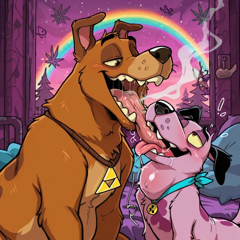 Courage the Cowardly Dog and Scooby-Doo Stoned
