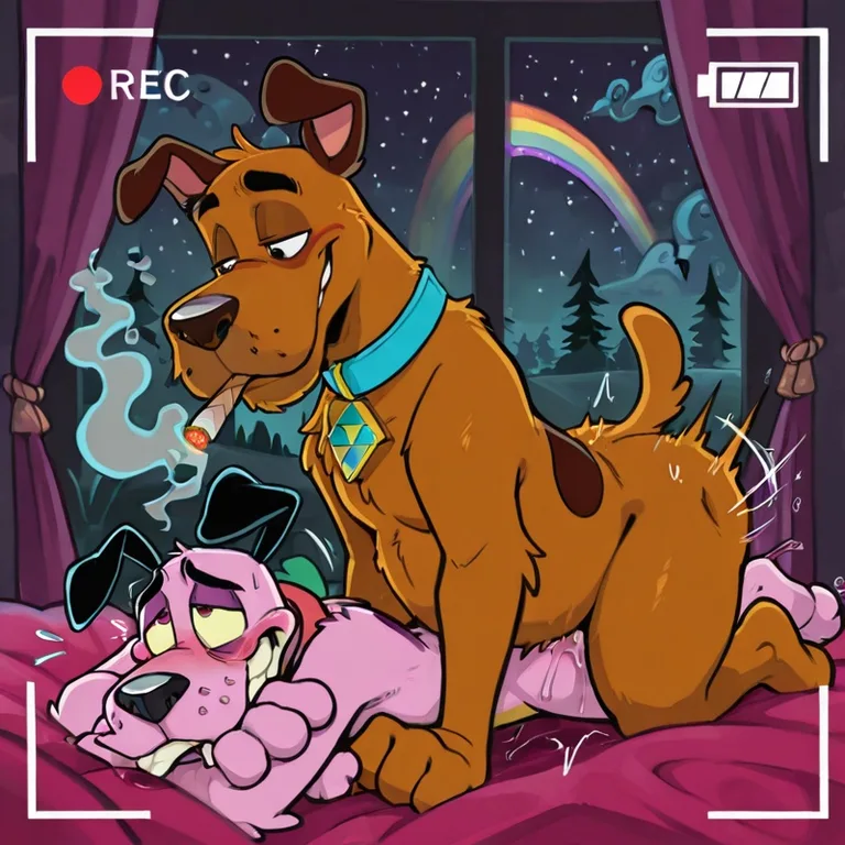Courage the Cowardly Dog Stoned with Scooby-Doo