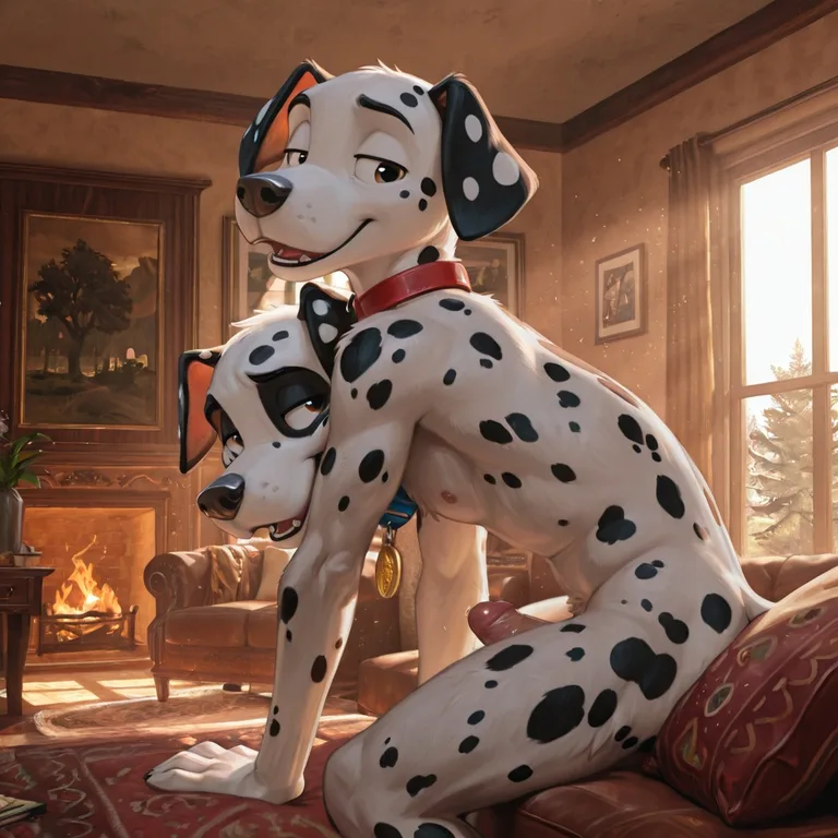 Dalmatian Friends Enjoying a Park Outing