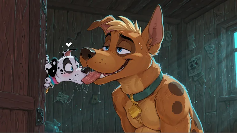 Anthro Fox Swallowing Scooby Doo