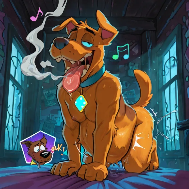 Courage the Cowardly Dog Nude with Scooby Doo