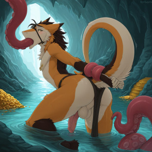 Male Sergal in Flooded Cave