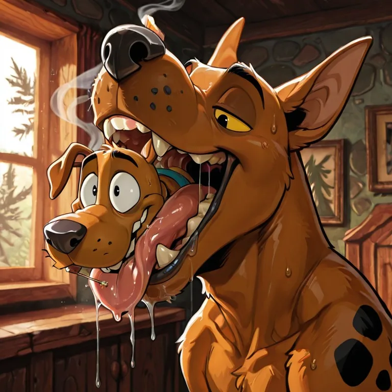 Scooby Doo Swallowing Courage The Cowardly Dog Duo
