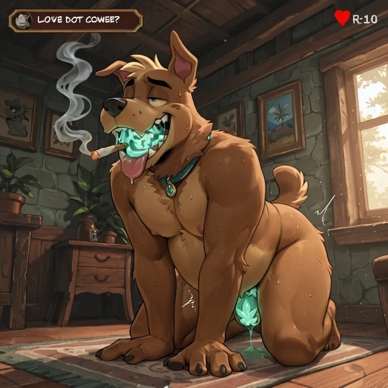 Courage the Cowardly Dog and Scooby Doo Nude Embrace