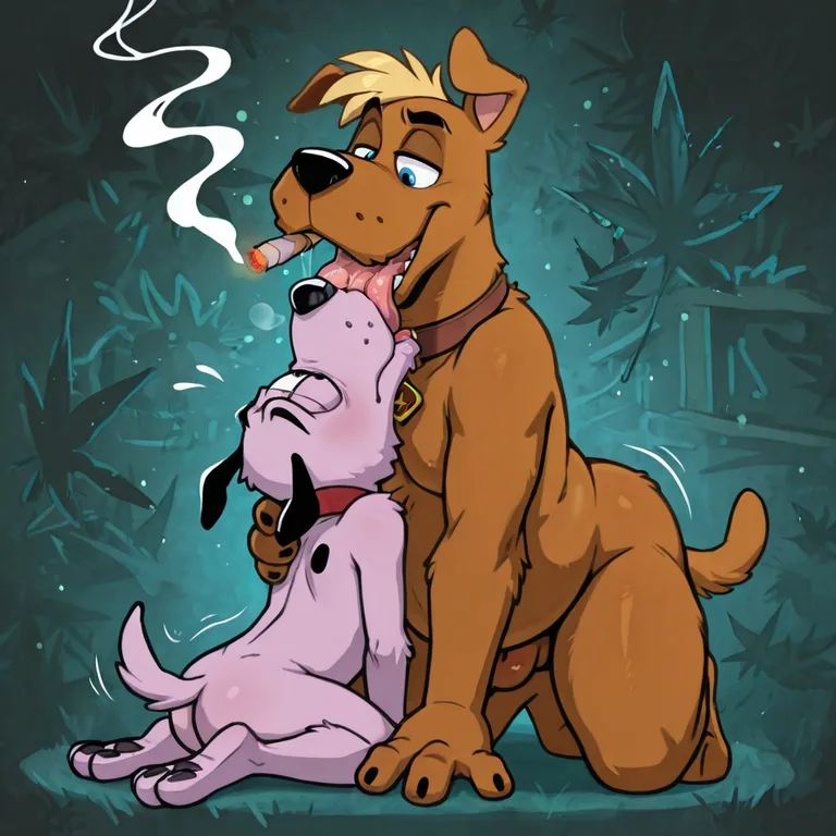 Courage the Cowardly Dog in Stoned, Seductive Scene