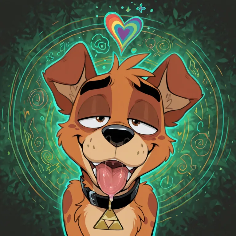 Anthro Male Stoner with Hypnotic Neon Swirls