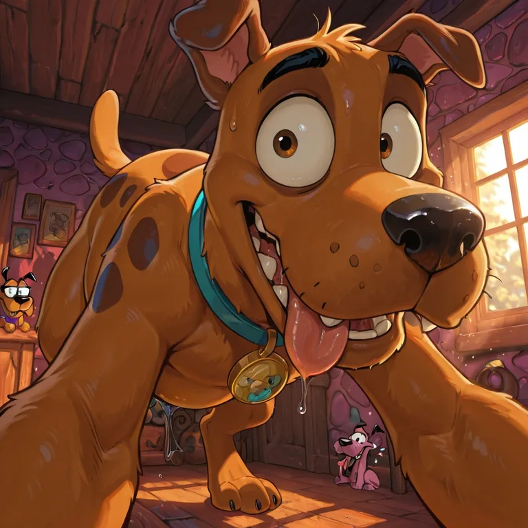 Scooby Doo and Courage in Vore Scene