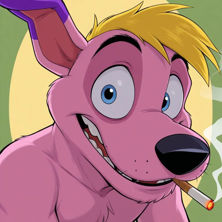 Courage the Cowardly Dog Stoned Anthro Duo