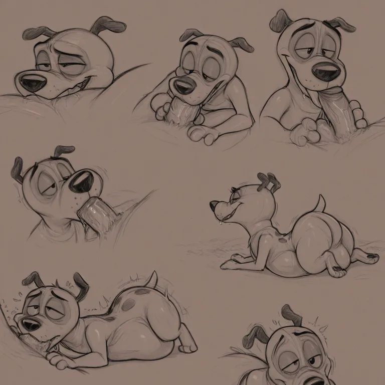 Courage the Cowardly Dog in Perilous Situation
