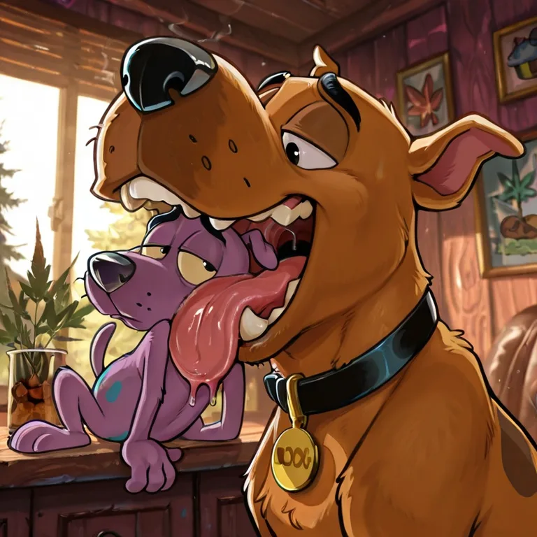 Furry Friends Enjoying a Stoner Adventure