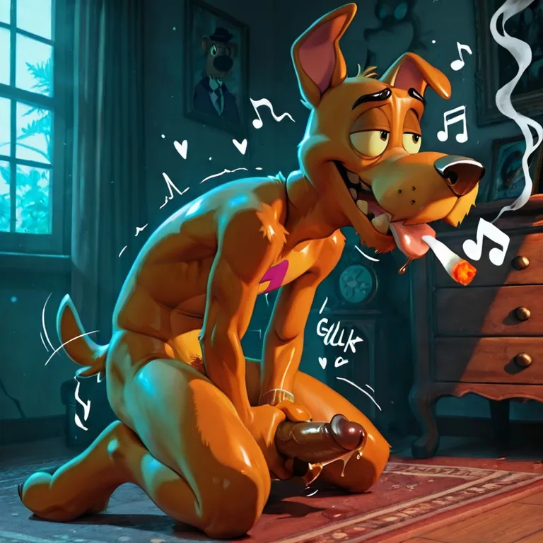 Courage the Cowardly Dog Stoner Scene Solorealistic