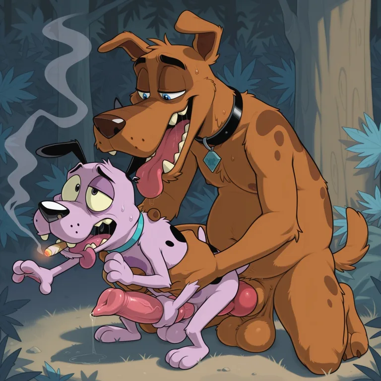 Courage the Cowardly Dog Stoner Furry Art