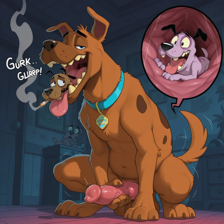 Courage the Cowardly Dog Stoner Moment Male On Feral