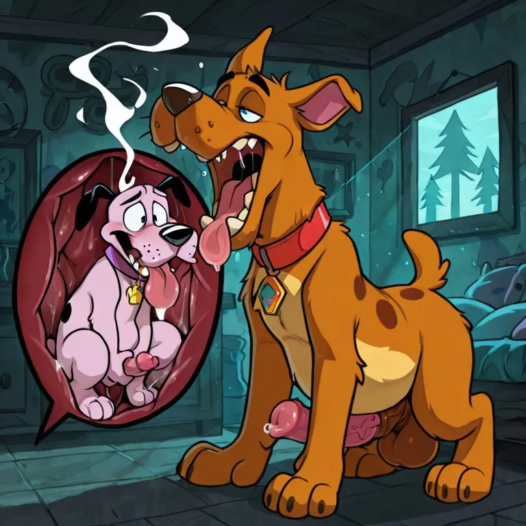 Courage the Cowardly Dog Stoner Toony Art