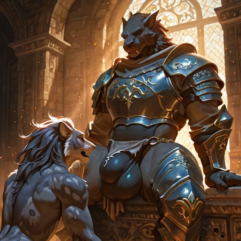 Muscular Warrior in Loin Cloth and Armor