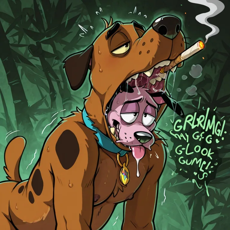 Courage the Cowardly Dog Stoned and Nude Deep Throat