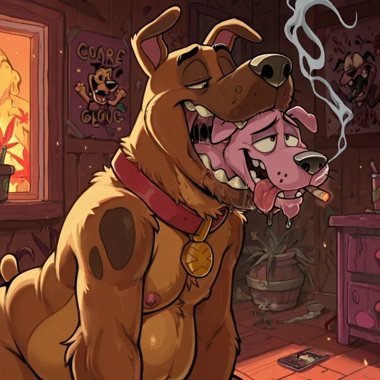 Courage the Cowardly Dog: Stoned Vore Scene Anthro