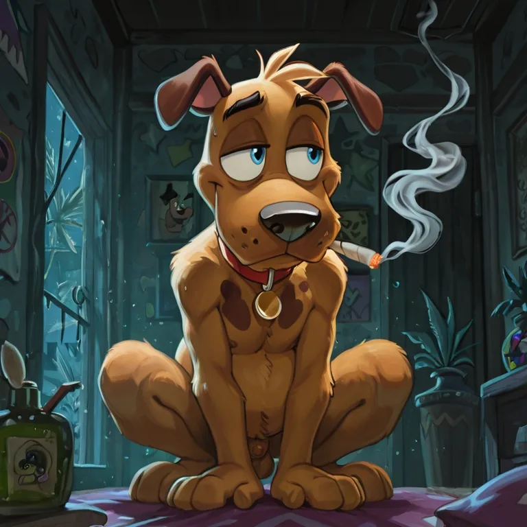 Courage the Cowardly Dog Stoned and Nude Full Body